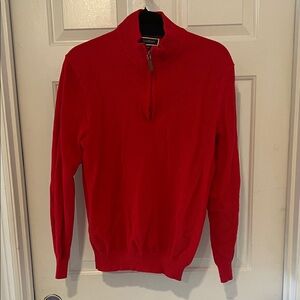 Calvin Klein Men's Zip-Up Red Sweater